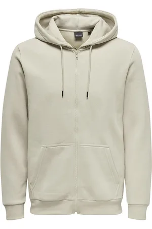 Only & Sons Onsceres Zip Thr. Hoodie Sweat Noos Tops Sweat-shirts & Hoodies Hoodies Cream