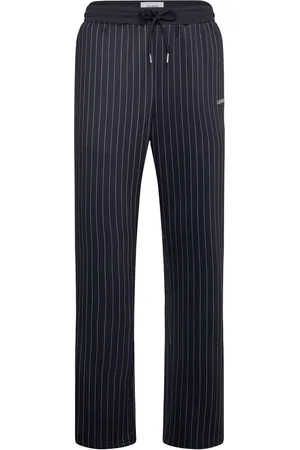 Les Deux Ballier Casual Pinstripe Track Pant Bottoms Trousers Casual Navy