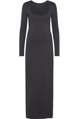 ONLY Olmea L/S Deep Back Dress Jrs Maxikjole Festkjole Black