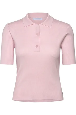 Coster Copenhagen Tight Knit Polo Tops Knitwear Cardigans Pink