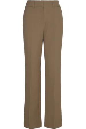 Y.A.S Likka Hw Pants S. Noos Bottoms Trousers Suitpants Brown