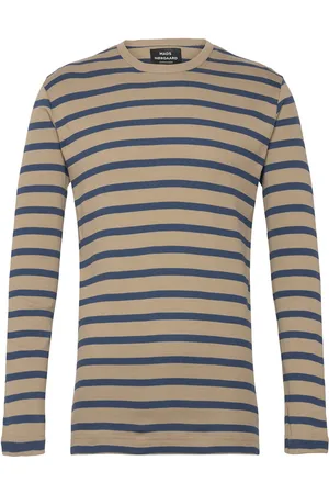 Mads Norgaard Trio Rib Tobias Tee Ls Tops T-shirts Long-sleeved Multi/patterned