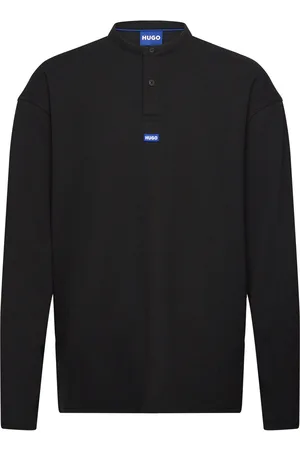 Hugo Blue Nereso Tops T-shirts Long-sleeved Black