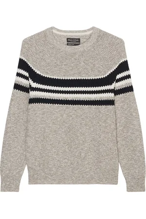 Marc O’ Polo Pullover Long Sleeve Tops Knitwear Round Necks Grey