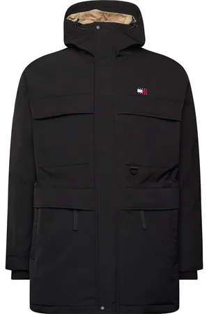 Tommy Hilfiger Tjm Tech Canvas Parka Parkas Jakke Black
