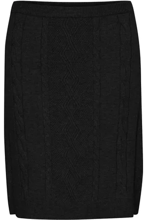 Cream Crdela Short Knit Skirt Skirts Short Skirts Black