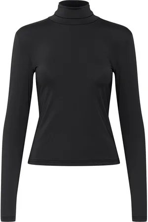 Gestuz Sanyagz Ls High Neck Tops T-shirts & Tops Long-sleeved Black
