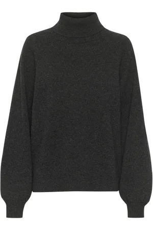 Gestuz Manzigz Wool Rollneck Tops Knitwear Turtleneck Khaki Green