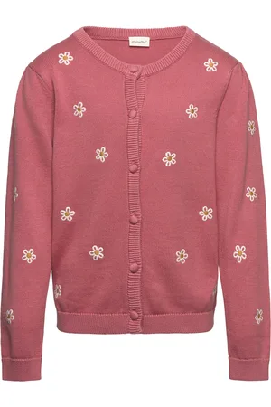 Minymo Cardigan Ls Knit Tops Knitwear Cardigans Red