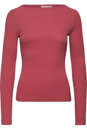 Lee Ls Boat Neck Tee Tops T-shirts & Tops Long-sleeved Pink