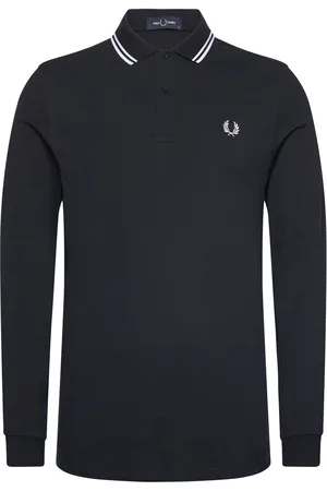 Fred Perry Ls Twin Tipped Fp Shirt Tops Polos Long-sleeved Black