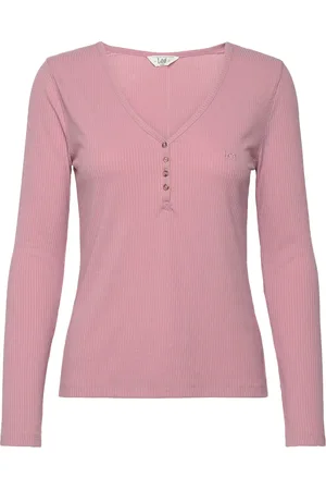 Lee Ls Henley Tops T-shirts & Tops Long-sleeved Pink
