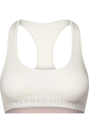 Tommy Hilfiger Unlined Bralette Lingerie Bras & Tops Soft Bras Tank Top Bras White