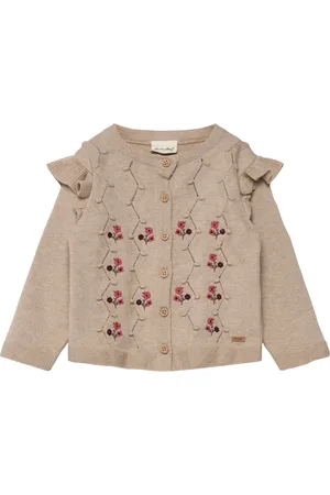 Minymo Cardigan Knit Tops Knitwear Cardigans Beige