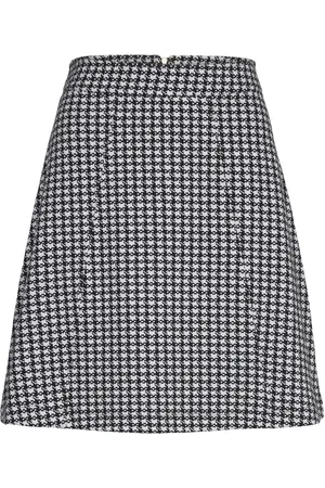 Jumperfabriken Madeleine Dogtooth Skirt Skirts Short Skirts Black