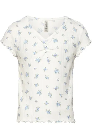 Lindex Top V Neck Pointelle Pyjamas Sett White