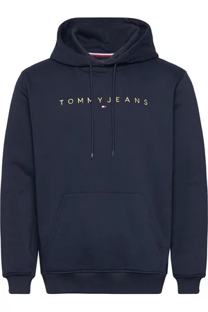 Tommy Hilfiger Tjm Reg Linear Gold Hood Ext Tops Sweat-shirts & Hoodies Hoodies Navy
