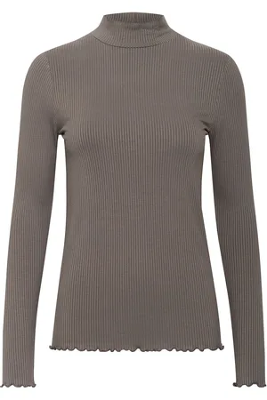 Kaffe Kadrew Turtleneck T-Shirt Tops T-shirts & Tops Long-sleeved Brown