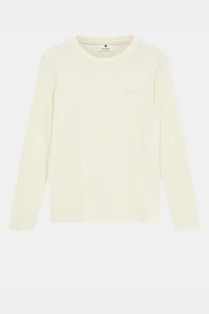 Anerkjendt Akkikki L/S Waffle Tee Tops T-shirts Long-sleeved Cream