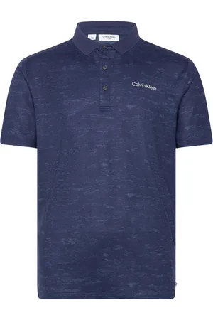 Calvin Klein Textured Slate Polo Sport Men Sport Clothing Sport Tops Sport Polos Sport Short-sleeved Polos Navy
