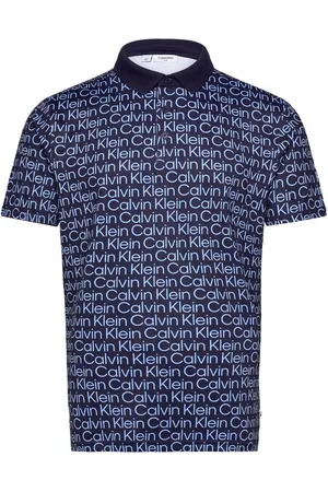 Calvin Klein Calvin Klein Print Polo Sport Sport Clothing Sport Tops Sport Polos Sport Short-sleeved Polos Blue