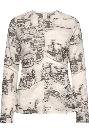 DAY Birger et Mikkelsen Vito - Tactile Rayon Tops Blouses Long-sleeved Cream