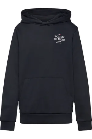 Tommy Hilfiger Th Logo Puff Print Reg Hoodie Tops Sweat-shirts & Hoodies Hoodies Navy