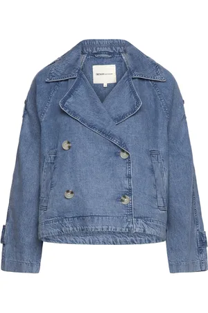 TOM TAILOR Short Denim Trench Dongerijakke Denimjakke Blue
