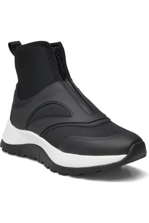 Calvin Klein Runner Sock Boot W/Zip Mix M Høye Sneakers Black