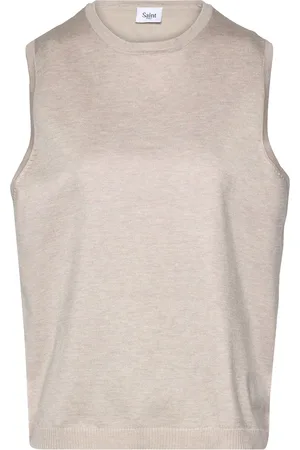 Saint Tropez Milasz Vest Vests Knitted Vests Grey
