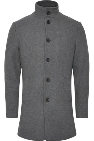 Bruun & Stengade Bs Ontario Slim Fit Coat Ullfrakk Frakk Grey