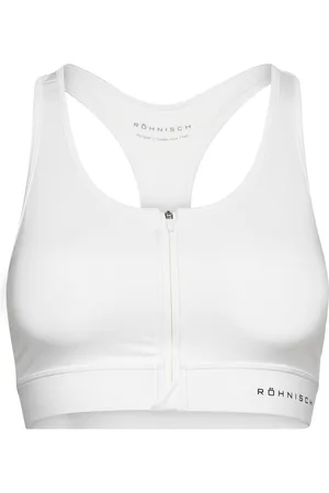 Röhnisch Essential Zip Sportsbra Sport Sport Clothing Sport Bras - All White