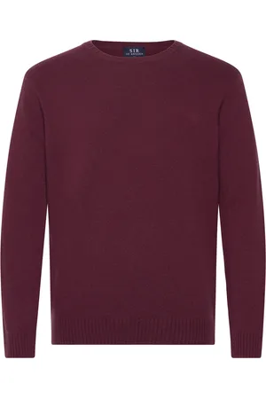 SIR of Sweden Harald Tops Knitwear Round Necks Burgundy