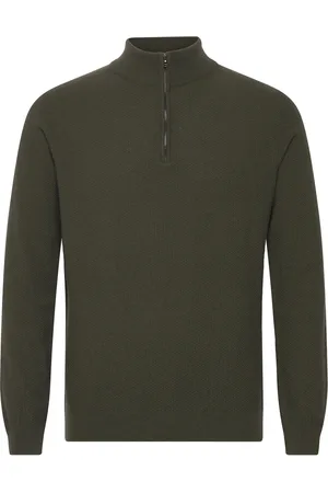 SIR of Sweden Gunvald Tops Knitwear Half Zip Jumpers Green