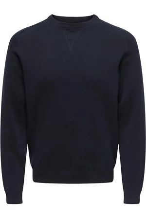 Only & Sons Onspin Reg 12 Crew Knit Tops Sweat-shirts & Hoodies Sweat-shirts Navy
