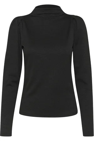 Kaffe Karobin Blouse Tops Blouses Long-sleeved Black