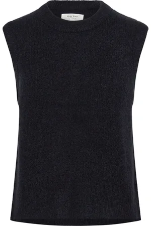Part Two Emmelypw Wa Vests Knitted Vests Navy