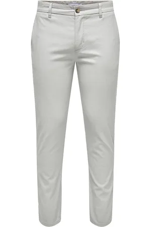 Only & Sons Onsmark Pete Slim Dobby 0058 Pant Noos Bottoms Trousers Chinos Grey