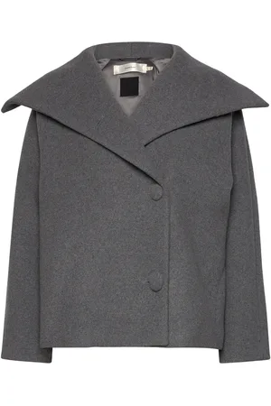 INWEAR Perryiw Short Coat Ulljakke Jakke Grey