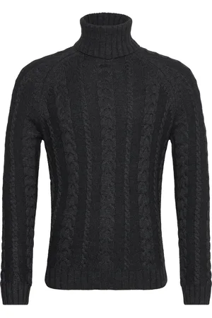 Bruun & Stengade Bs Kano Regular Fit Knitwear Tops Knitwear Turtlenecks Black