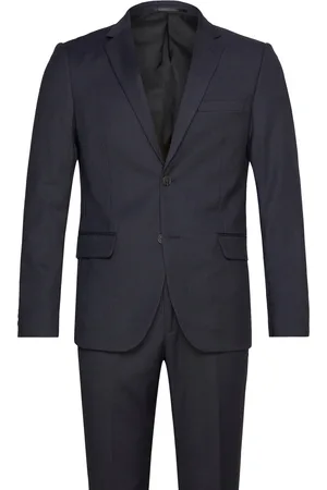 Lindbergh Classic Structure Stretch Suit Dress Navy