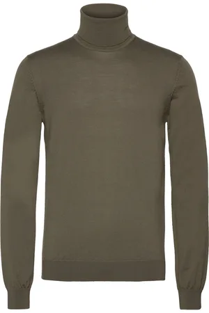 HUGO BOSS San Thomas-M Designers Knitwear Turtlenecks Khaki Green