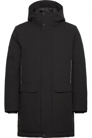TOM TAILOR Tech Hooded Parka Parkas Jakke Black