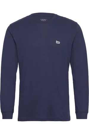 Lee Ls Patch Logo Tee Tops T-shirts Long-sleeved Navy