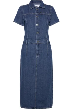 Ivy Copenhagen Ivy-Uta Denim Dress Maxikjole Festkjole Blue