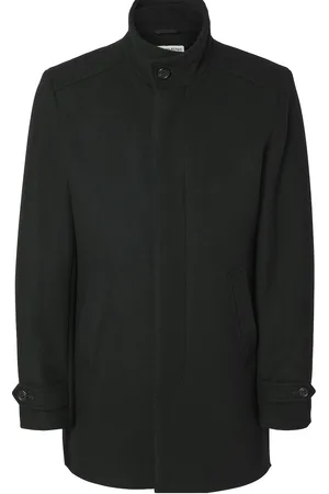 SELECTED Slhnew Reuben Coat Noos Tynn Kåpe Black