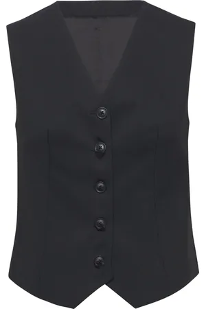 Bruun & Stengade Bs Decima Slim Fit Vest Blazers Sleeveless Blazers Black