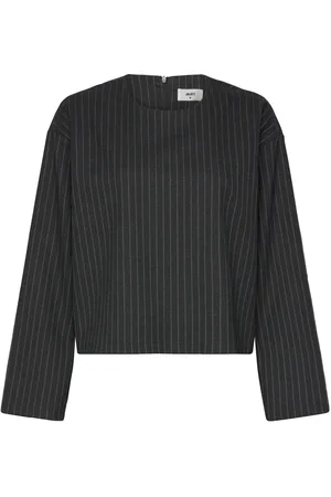 Object Objlisa Lo L/S Top Aop Div Tops T-shirts & Tops Long-sleeved Grey