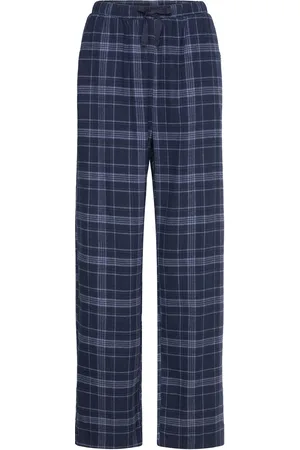 Lindex Pyjama Trousers Y D Check Pyjamasbukser Pysjbukser Navy
