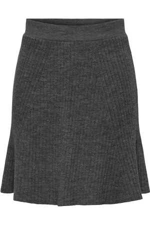 ONLY Onlmonica Hw Mini Skirt Knt Skirts Short Skirts Grey